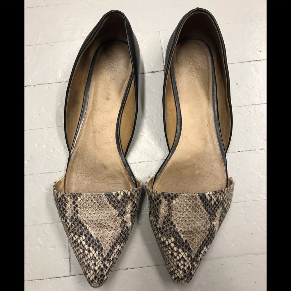 Madewell the Lydia flat embossed leather